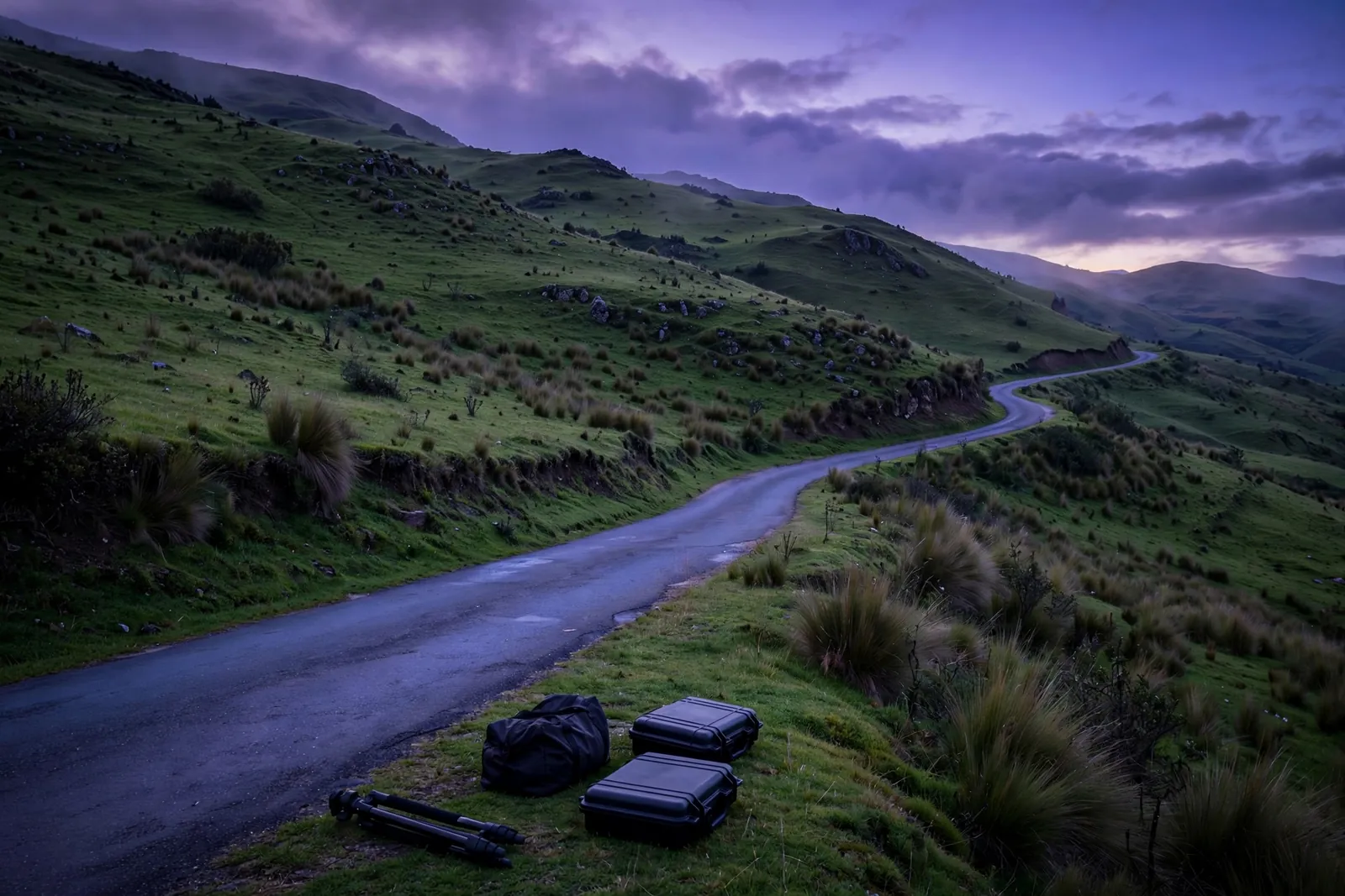 Hills at dusk